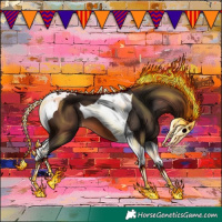Horse Color:Brown Tobiano
