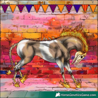 Horse Color:Amber Champagne Tobiano