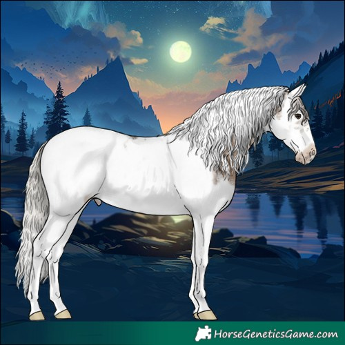 Horse Color:Silver Grullo Splash Tobiano Frame 