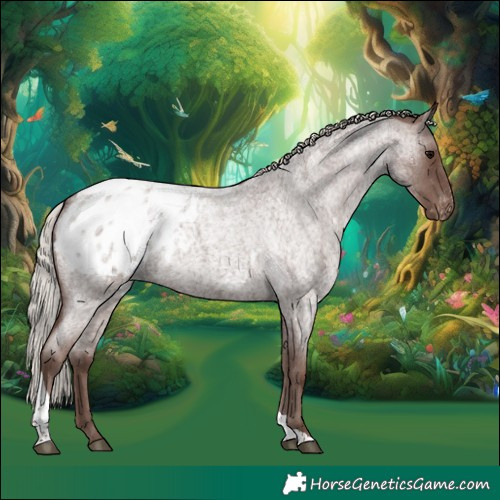 Horse Color:Silver Blue Roan Tobiano Appaloosa 