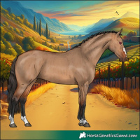 Horse Color:Bay Dun Brindle 