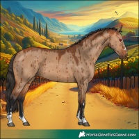 Horse Color:Bay Dun Brindle 