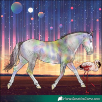 Horse Color:Nacre Chocolate Buckskin Chinchilla Onyx Sabino