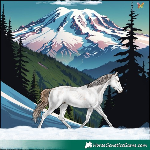 Horse Color:White Spotted Chestnut Sabino Blanket Rabicano 