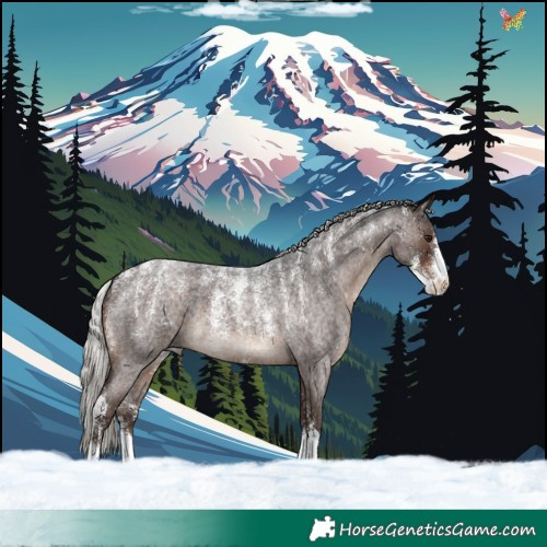 Horse Color:Powder White Silver Brown Roan
