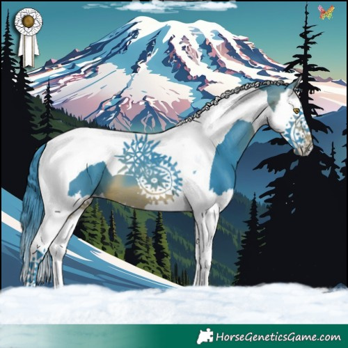Horse Color:Watercolor Brown Splash Tobiano