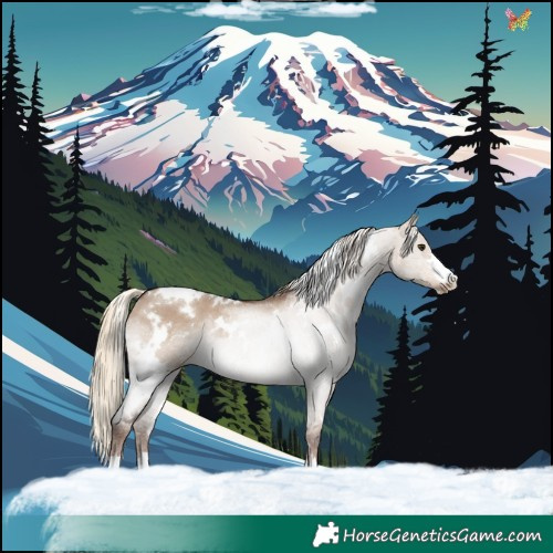 Horse Color:White Spotted Liver Red Dun Rabicano 