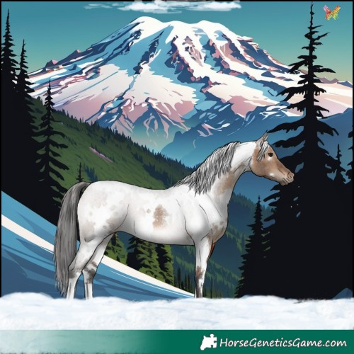 Horse Color:White Spotted Brown Dun Rabicano 