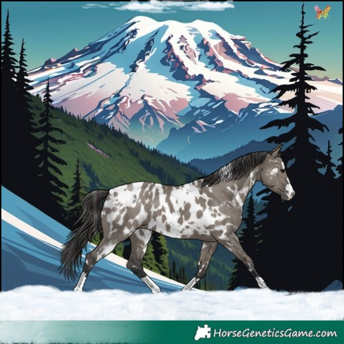 Horse Color:White Spotted Grullo Appaloosa