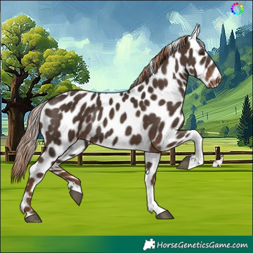 Horse Color:Liver Chestnut Tobiano Skewed Appaloosa