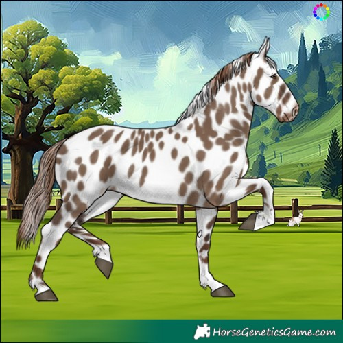 Horse Color:Liver Red Dun Tobiano Skewed Appaloosa