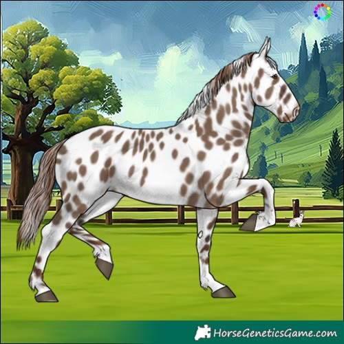 Horse Color:Liver Red Dun Tobiano Skewed Appaloosa 