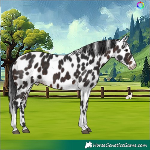 Horse Color:Brown Tobiano Skewed Appaloosa