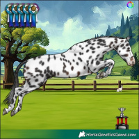 Horse Color:Brown Tobiano Skewed LP Spotted 