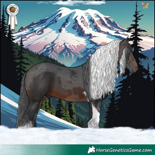 Horse Color:Brown Merle Tobiano