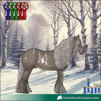 Horse Color:Powder White White Spotted Silver Black
