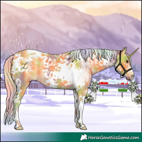 Horse Color:Nacre Palomino Tobiano 