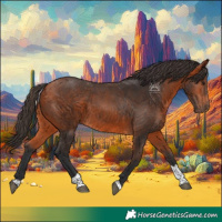 Horse Color:Bay Tobiano Rabicano 