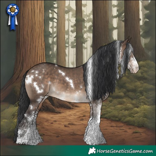 Horse Color:White Spotted Brown Dun Varnish