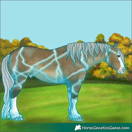 Horse Color:Thunderstruck Silver Brown Dun Splash Varnish 