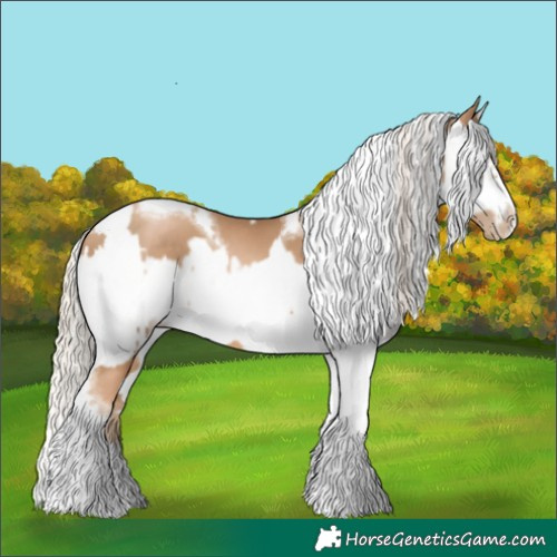 Horse Color:Chocolate Palomino Pearl Tobiano Frame and Chocolate Palomino Pearl Tobiano Frame