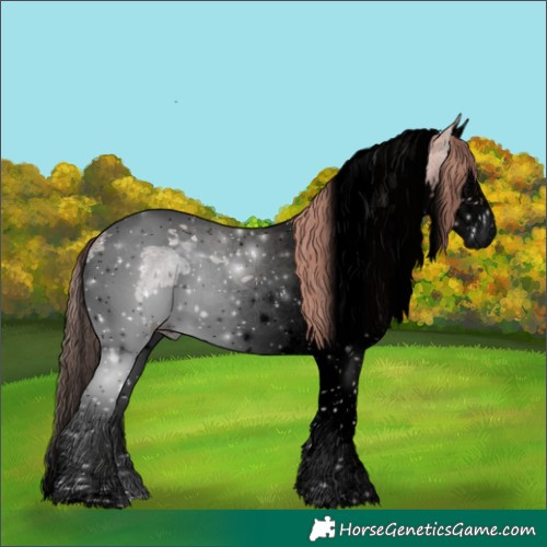 Horse Color:Void Platinum Red Onyx Splash Tobiano 