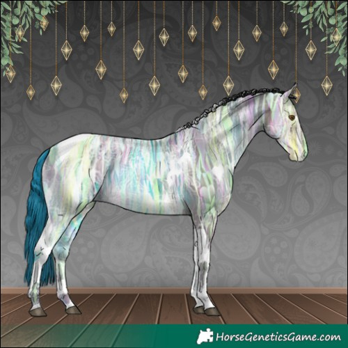 Horse Color:Brown Ice Dun Tobiano 