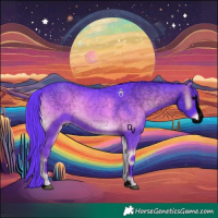 Horse Color:Void Watercolor Blue Onyx Splash