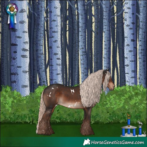 Horse Color:White Spotted Liver Chestnut Mushroom