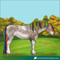 Horse Color:Painted Liver Red Dun Ice Tobiano Brindle