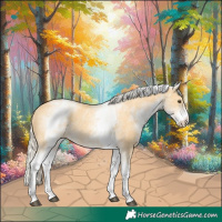 Horse Color:White Spotted Palomino Dun Rabicano and White Spotted Palomino Rabicano