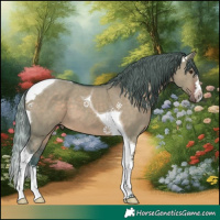 Horse Color:Watercolor Liver Red Dun Tobiano