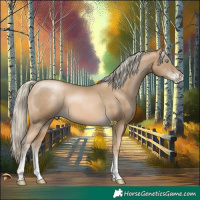 Horse Color:Chocolate Palomino Pearl Mushroom Sabino
