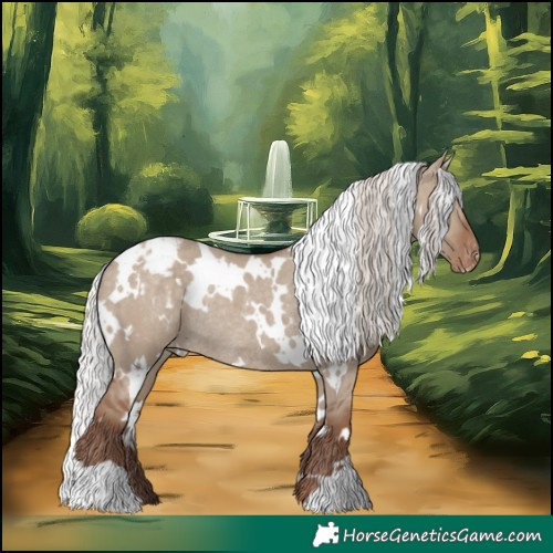Horse Color:White Spotted Silver Grullo Varnish Rabicano