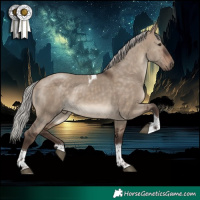 Horse Color:Silver Brown Dun Tobiano