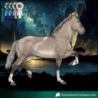 Horse Color:Silver Brown Dun Tobiano