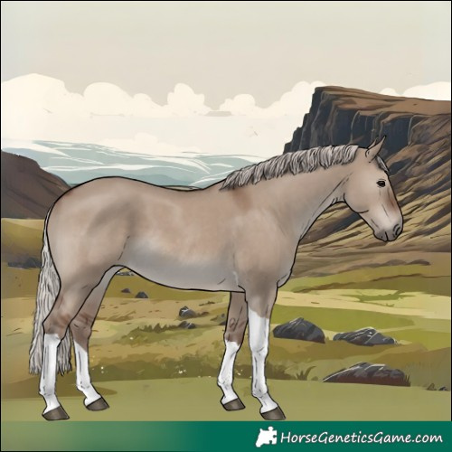 Horse Color:Silver Grullo Tobiano 