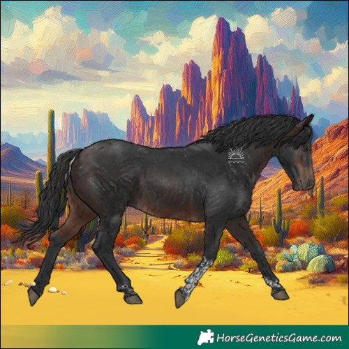 Horse Color:Brown Tobiano