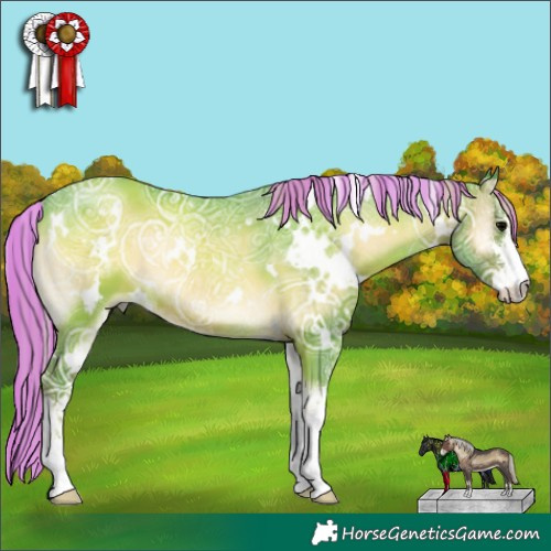 Horse Color:Painted Watercolor White Spotted Silver Blue Onyx Ice Sabino 