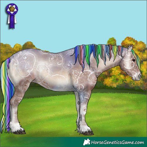 Horse Color:Painted Silver Blue Onyx Ice 