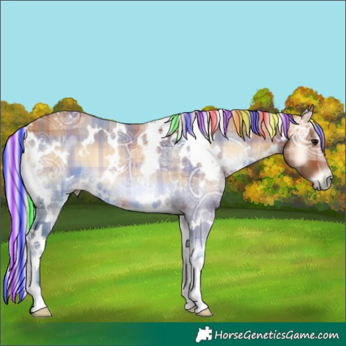 Horse Color:Painted Plaid  White Spotted Silver Brown Ice Onyx 