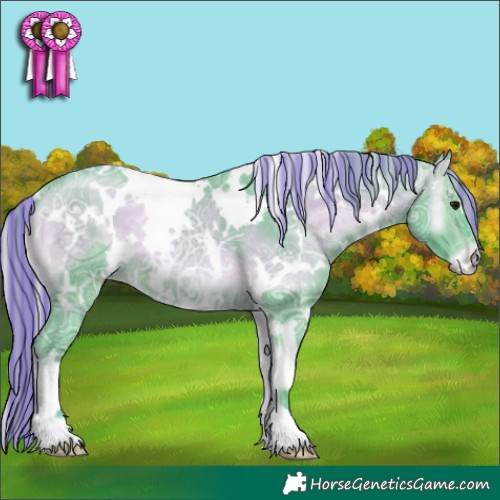 Horse Color:Painted Watercolor White Spotted Silver Brown Ice Onyx