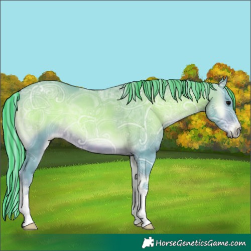 Horse Color:Painted Watercolor Silver Blue Onyx Ice 