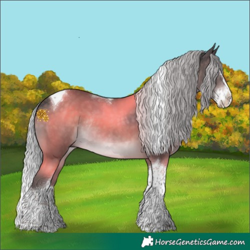 Horse Color:Platinum Silver Brown Splash Tobiano Rabicano 