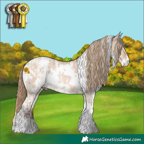 Horse Color:White Spotted Red Dun Ice Sabino Rabicano
