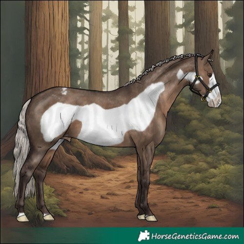 Horse Color:Silver Brown Dun Frame Varnish