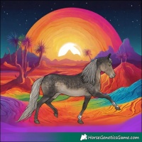 Horse Color:Silver Smoky Black Tobiano 