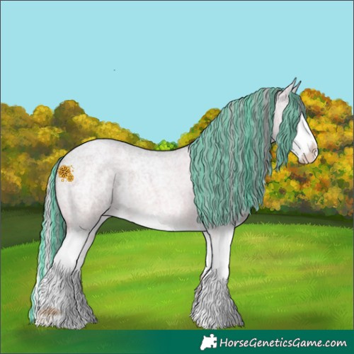 Horse Color:Platinum Painted Liver Red Dun Ice Roan Splash 