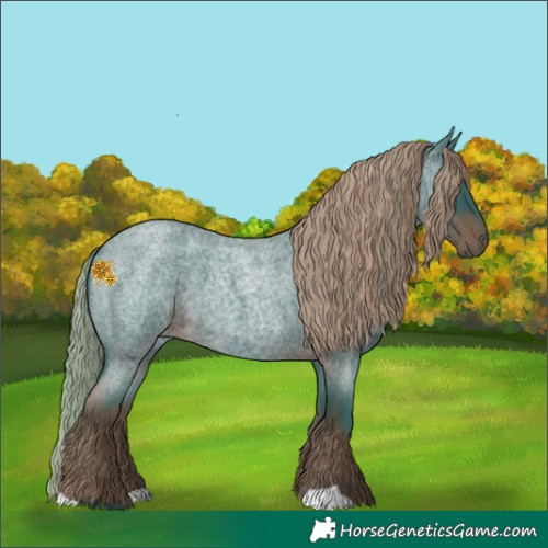 Horse Color:Watercolor Liver Red Roan