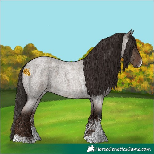 Horse Color:Liver Red Dun Ice Roan Sabino